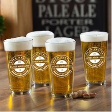 JDS Personalized Gifts Brew Master Printed Pub Beer Glasses JMSI2383